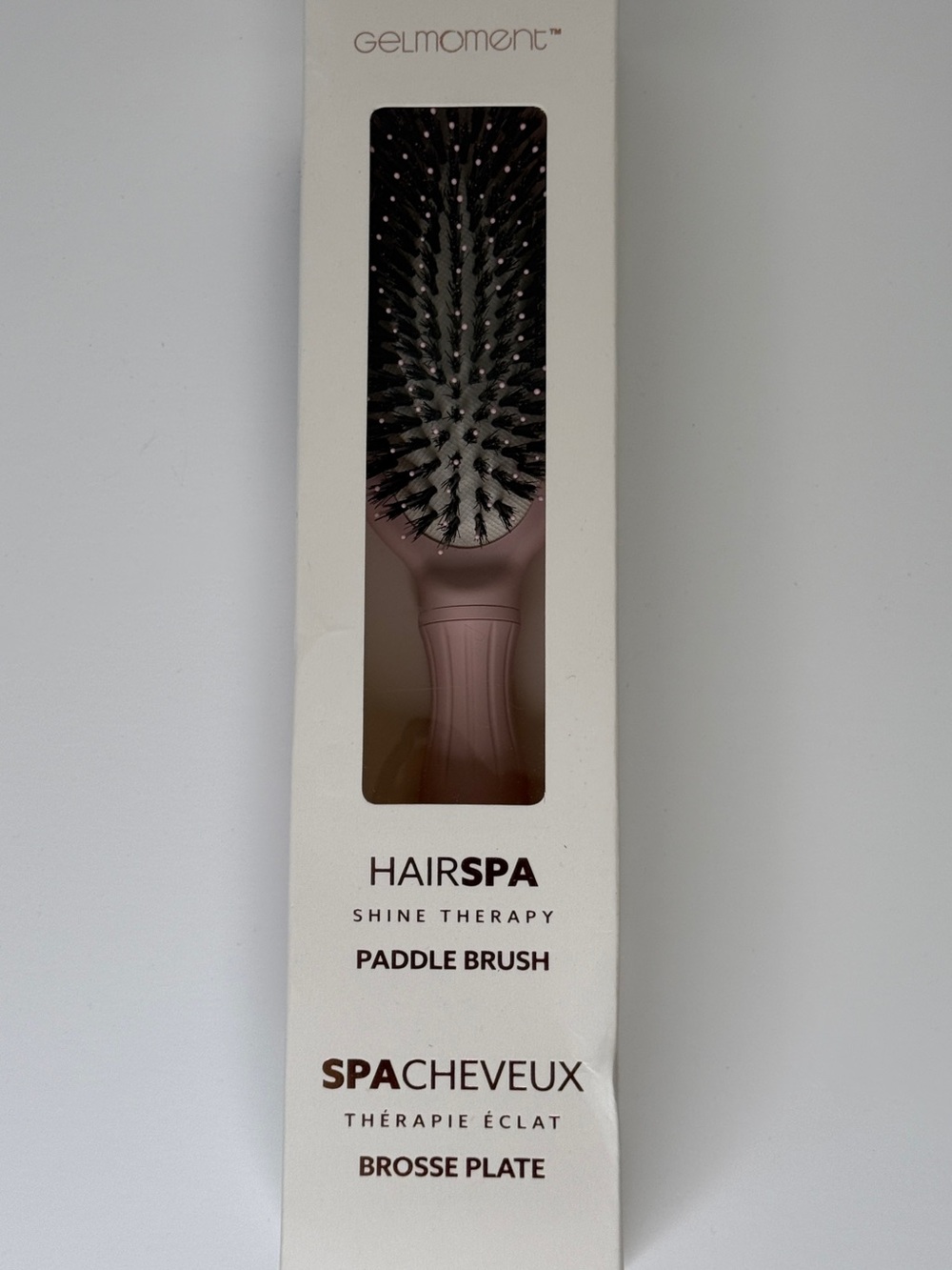 GELMOMENT HairSpa Hair Paddle Brush - Shine Therapy Blush Pink Paddle